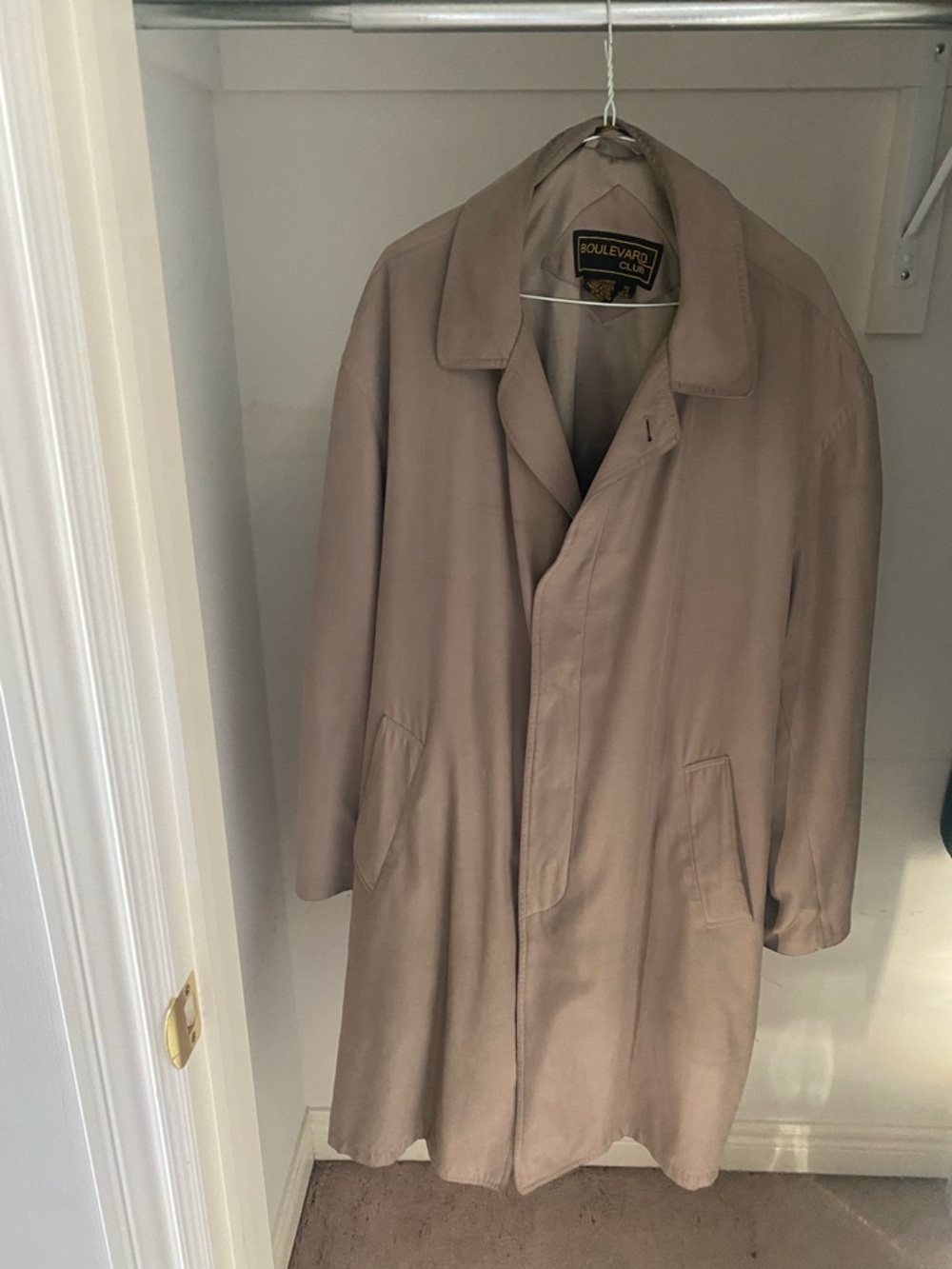 Men's Taupe-Light Trench Coat